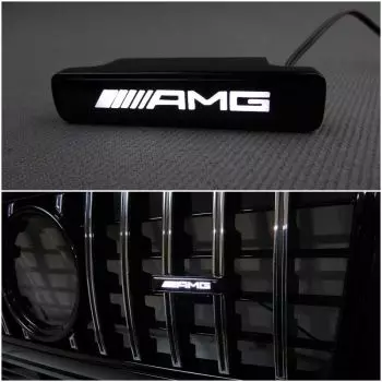 AMG LED Kühlergrill weisses Abzeichen Emblem Logo für Mercedes W463 G Wagon G63 G500 G55