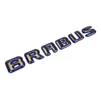  für Mercedes S E C G GT Brabus ROCKET Black Blue Carbon + Metallic-Emblem-Abzeichen