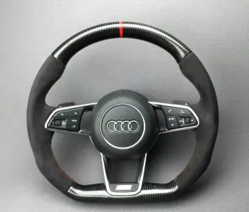 Audi TT RS R8 2015+ S Line Steering Wheel Carbon Alcantara