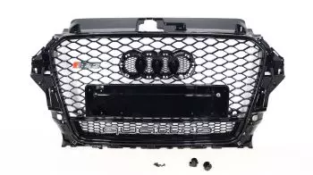 Audi A3 8V 2012-2015 Kühlergrill Grill in RS3 Black Quattro Style 