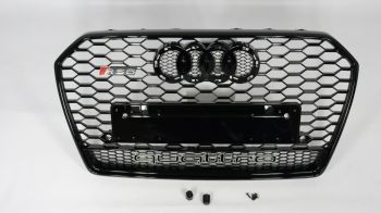 Audi A6 C7 2014-2018 Kühlergrill Grill in RS6 Black Quattro Style 