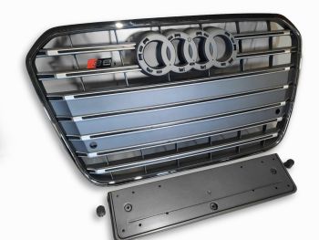 Audi A6 C7 2012-2015 Kühlergrill Grill in S6 Grey Style Ohne Nightvision