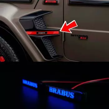 LED Brabus emblem for fender inserts Brabus Widestar body kit Mercedes W463A