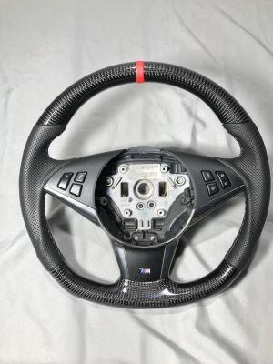 BMW E60 E63 E61 OEM Steering Wheel Carbon Leather