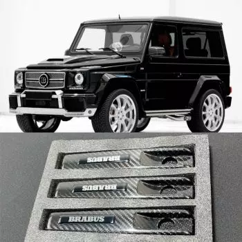 Carbon fiber with logo Brabus door handles covers 3pcs for 3-door SWB Mercedes-Benz W463 G-Class