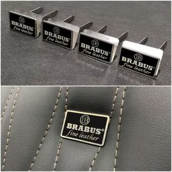 Metallic Brabus fine leather Sitze Sitzplaketten Set schwarz für Mercedes-Benz W463 G-Klasse