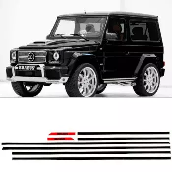 Brabus RED mouldings insertions black gloss for 3-door SWB Mercedes-Benz W463 G-Class