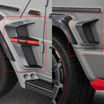 Brabus Widestar Rocket Style Carbon Außenverkleidung Bodykit Set Seiten Einsätze für Mercedes-Benz G-Klasse W463A