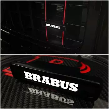 Brabus LED Kühlergrill weisses Abzeichen Emblem Logo für Mercedes W463 G Wagon G63 G500 G55