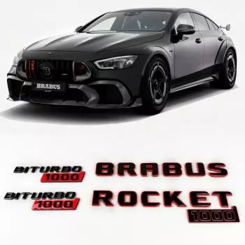 Brabus rocket 1000 badge emblem set for Mercedes-Benz cars GT 2024