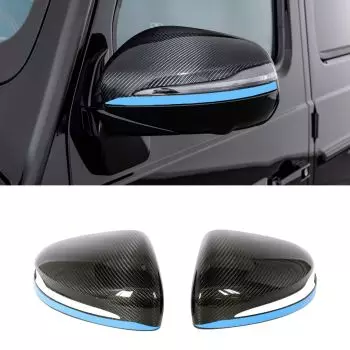 Carbon Fiber Mirror Covers for Mercedes-Benz G-Class W463A -Blau