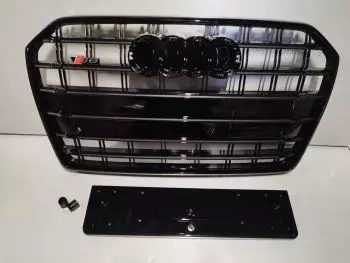 Audi A6 C7 2014-2018 Kühlergrill Grill in S6 Black Style 