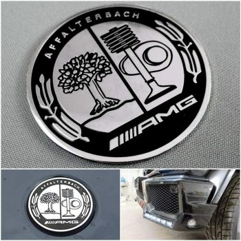 Mercedes B G63 C S E G Metallic Hood Lip Spoiler Badge Aufkleber Emblem 50 mm