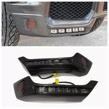 Front AMG Bumper Carbon Lippe Lip Spoiler mit LEDs Mercedes-Benz W463 G-Wagon 