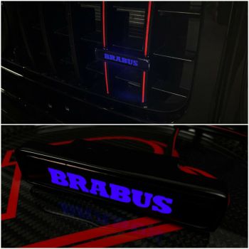 Brabus LED Kühlergrill blaues Abzeichen Emblem Logo für Mercedes W463 G Wagon G63 G500 G55