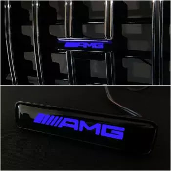 AMG LED Kühlergrill blaues Abzeichen Emblem Logo für Mercedes W463 G Wagon G63 G500 G55