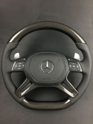 Mercedes-Benz G-Class E-Class GL ML W463 W166 W212 OEM Lenkrad Carbon Leder