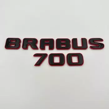 Metallic Embleme Abzeichen Brabus 700 Style für Mercedes-Benz G-Klasse W463A Schwarz Rot Set