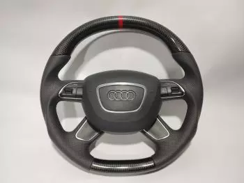 Audi A4 B8 Q5 Q7 Steering Wheel Carbon Leather