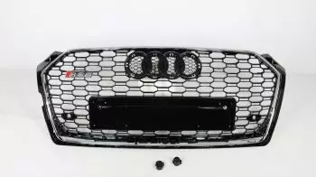Dla Audi A5 F5 2016-2019 Grill Wabengrill FrontGrill w RS5 Optik Chrome Quattro