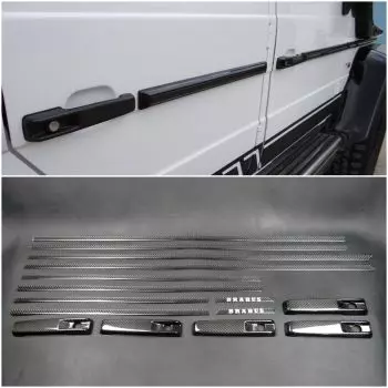 Mercedes-Benz W463 G-Wagon W463 Side Body Exterior Carbon Mouldings Door Handles Set