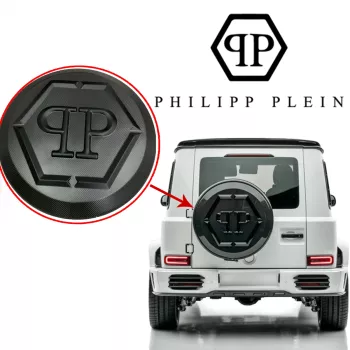 Philipp Plein Carbon Fiber Spare Tire Cover for Mercedes-Benz G-Klasse W463A 