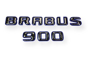 für Mercedes S E C G GT Brabus 900 Black Blue Carbon + Metallic-Emblem-Abzeichen