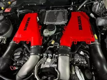Red Brabus Motorluftfiltergehäuse Ersatz für Mercedes-Benz W463 G-Klasse G63